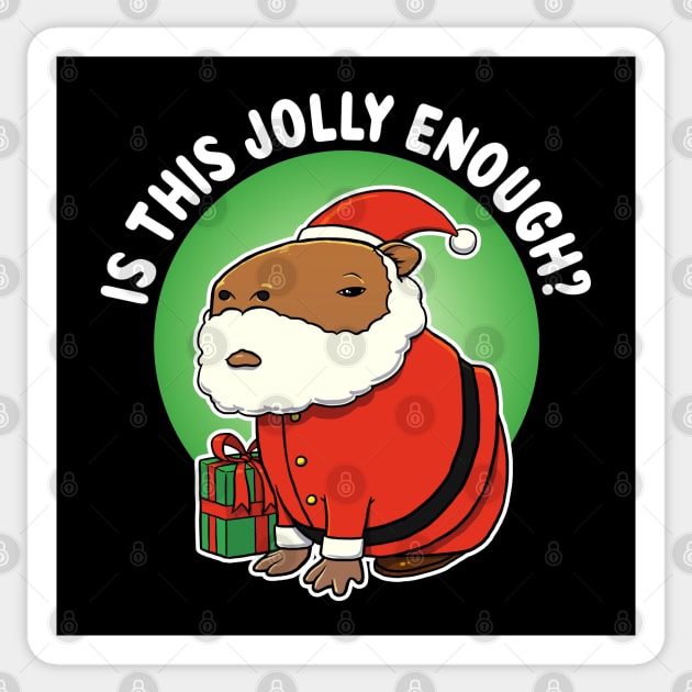 Is this jolly enough Capybara Christmas Sticker by capydays